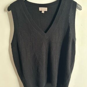 J.Crew Black Sleeveless Sweater Vest
